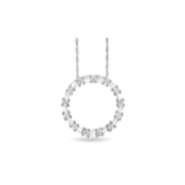 25ct diamond Circular pendant on 10k white gold