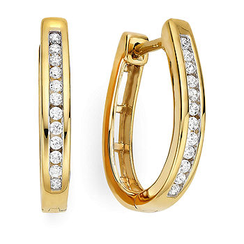 .25ct Diamond on 14k gold earrings
